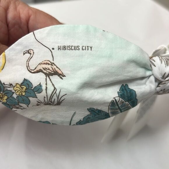 Janie and Jack 200632174 Tropical Island print bow headband NWT One size - Picture 5 of 7